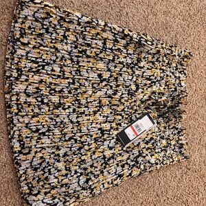 Karl Lagerfeld A-Line Skirt - Black, Yellow, White